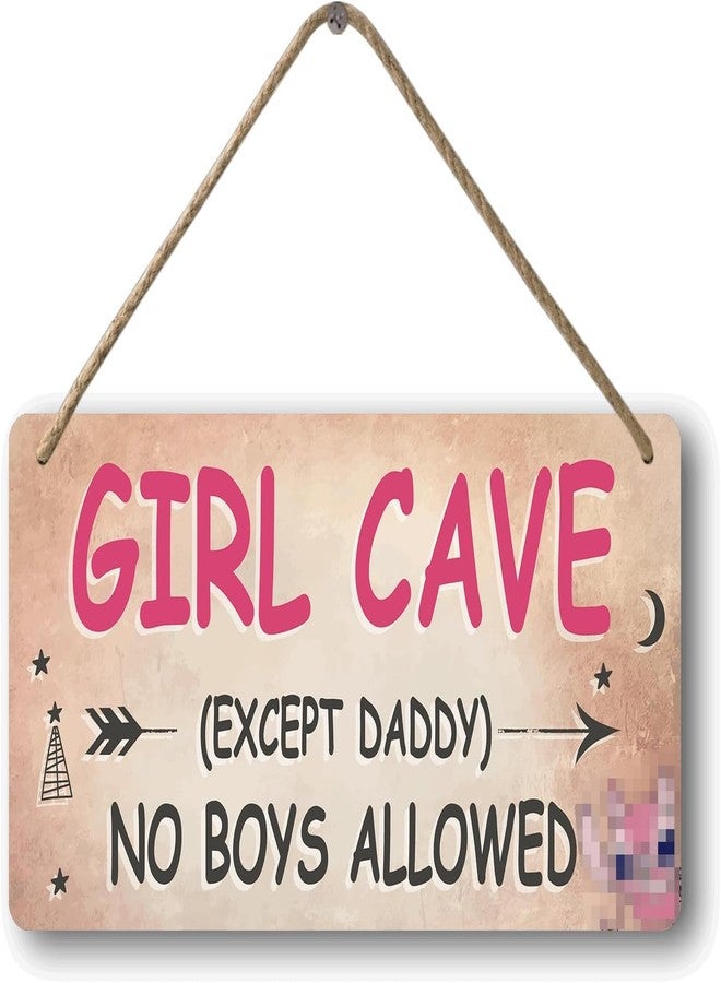 Yoecod Room Decor For Girls Cute Stuff For Teen Girl Bedroom Decor Pink Room Decorations For Girls 10-12 Kids Bedroom Furniture Girl Cave No Boys Allowed Signs Room Wall Decor 12x6 In - Image 1